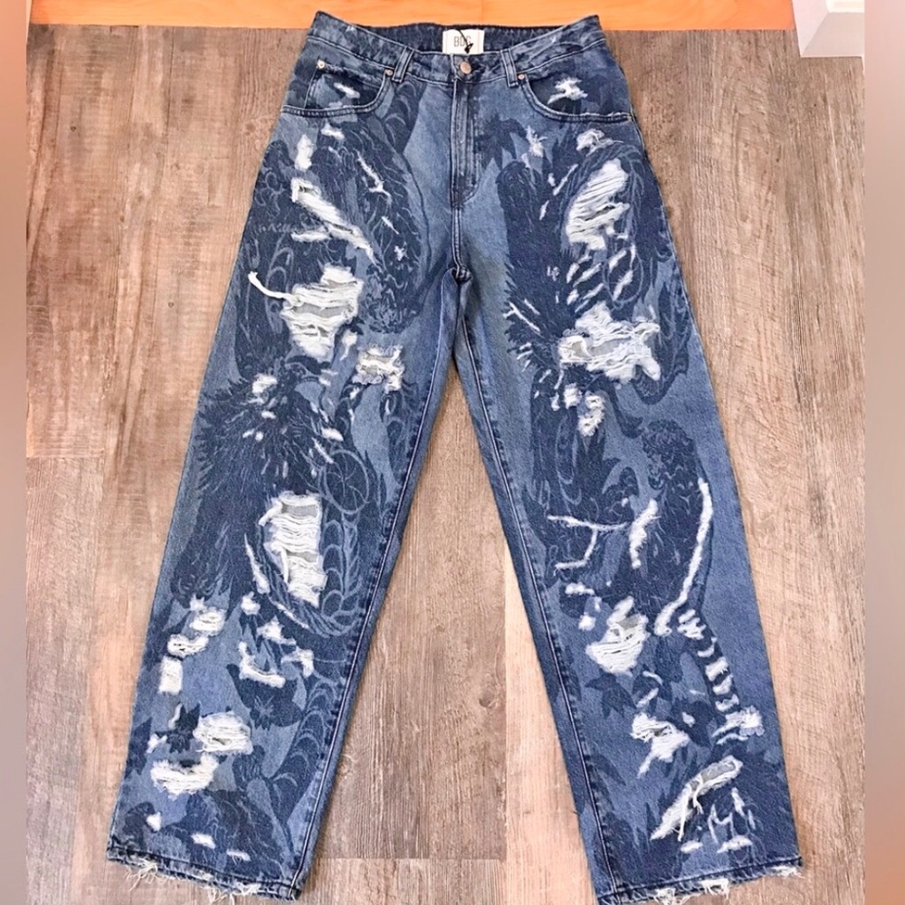 NWT-Urban Outfitters Baggy Distressed Jeans